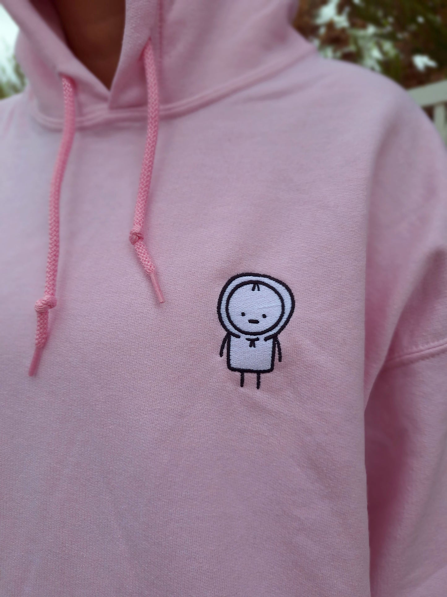 Embroidered Coconut Milk's Pink Hoodie