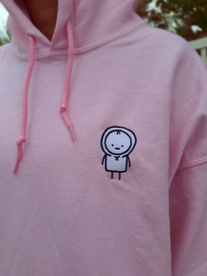 Embroidered Coconut Milk's Pink Hoodie