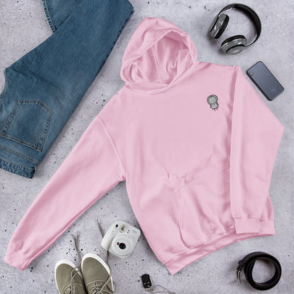 Embroidered Coconut Milk's Pink Hoodie